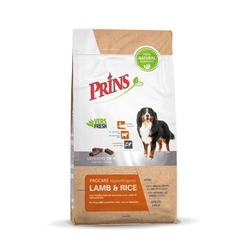Prins ProCare Lamb Rice Hypoallergic sausas pašaras suaugusiems šunims turintiems jautrią odą ir kailį, 15kg