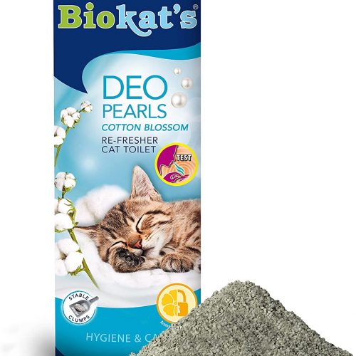Nemalonius kraiko kvapus naikinanti priemonė Biokat’s Deo Pearls Cotton Blossom, 700 g