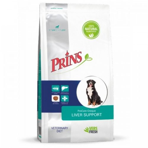 Sausas maistas suaugusiems šunims kepenų funkcijos palaikymui „Prins procare croque liver support”, 10kg