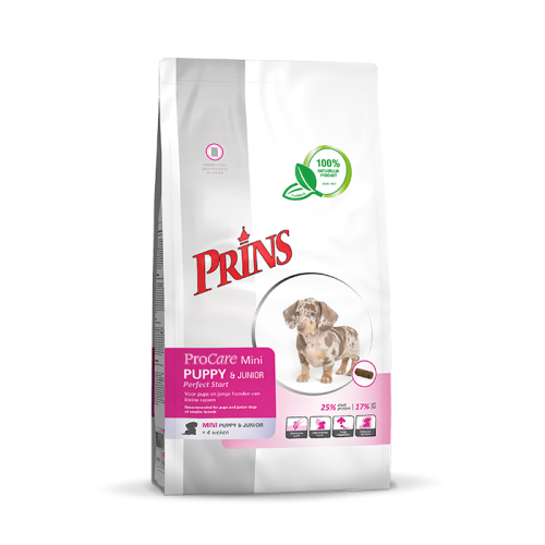 Sausas pašaras mažų veislių šuniukams ir jauniems šunims „Prins ProCare Mini Puppy & Junior Perfect Start”, 15kg