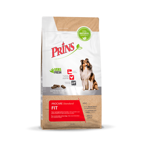 Sausas pašaras suaugusiems šunims su vištiena ir kalakutiena „Prins ProCare Standard Fit”, 20kg