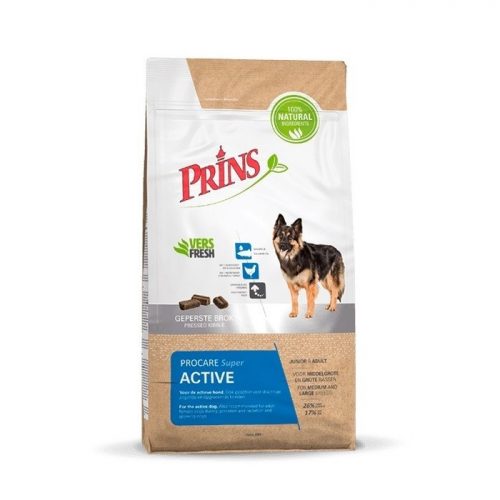 Sausas maistas augantiems ir aktyviems šunims „Prins ProCare Super Active”, 15kg