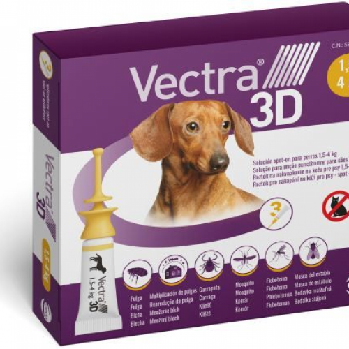 Vectra 3D 0,8ml, šunims, sveriantiems 1,5-4kg