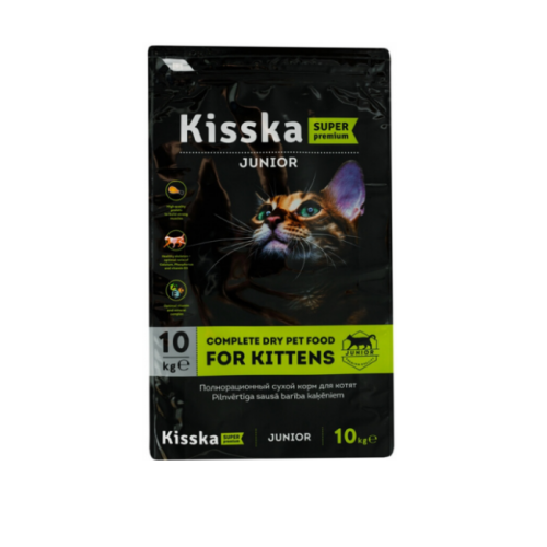 Sausas maistas jaunoms katėms „Kisska Junior”, 10kg
