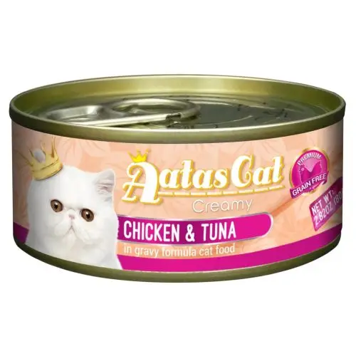 Konservai katėms „Aatas Cat Creamy Chicken&Tuna”, 80g