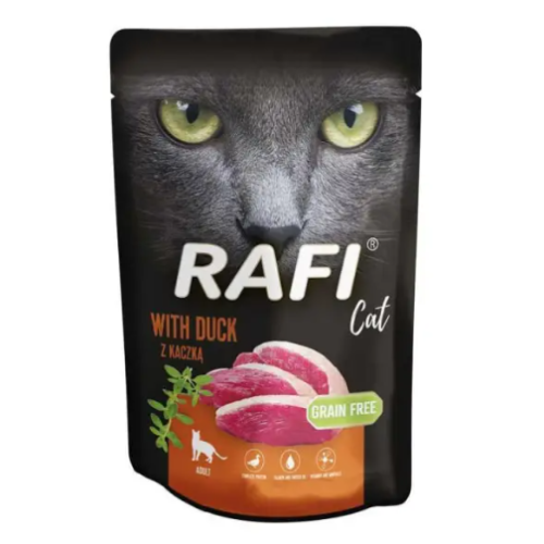 Konservuotas pašaras katėms „Rafi Pate For Cats With Duck”, 100g