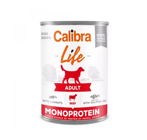 Konservai Šunims „Calibra Dog Life  Adult Beef with carrots”, 400g