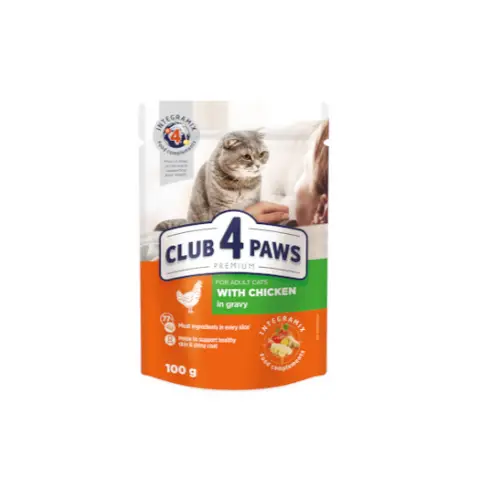 Konservai Katėms „Club 4 Paws With Chicken”, 100g
