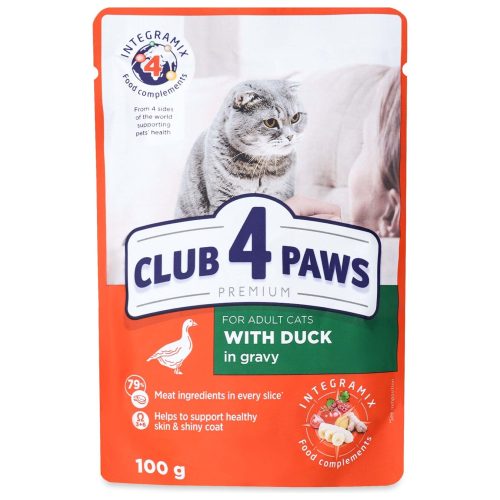 Konservai Katėms „Club 4 Paws With Duck”, 100g