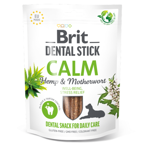 Skanėstai šunims „Brit Dental Stick Calm Hemp&Motherwort”, 7 vnt