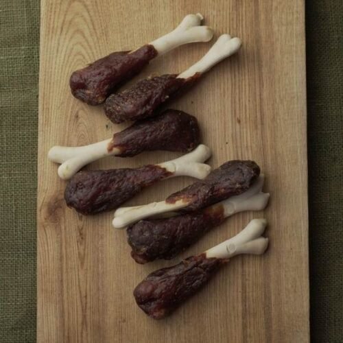 Skanėstai šunims kalcio kauliukai su antiena, antienos šlaunelės, 1kg