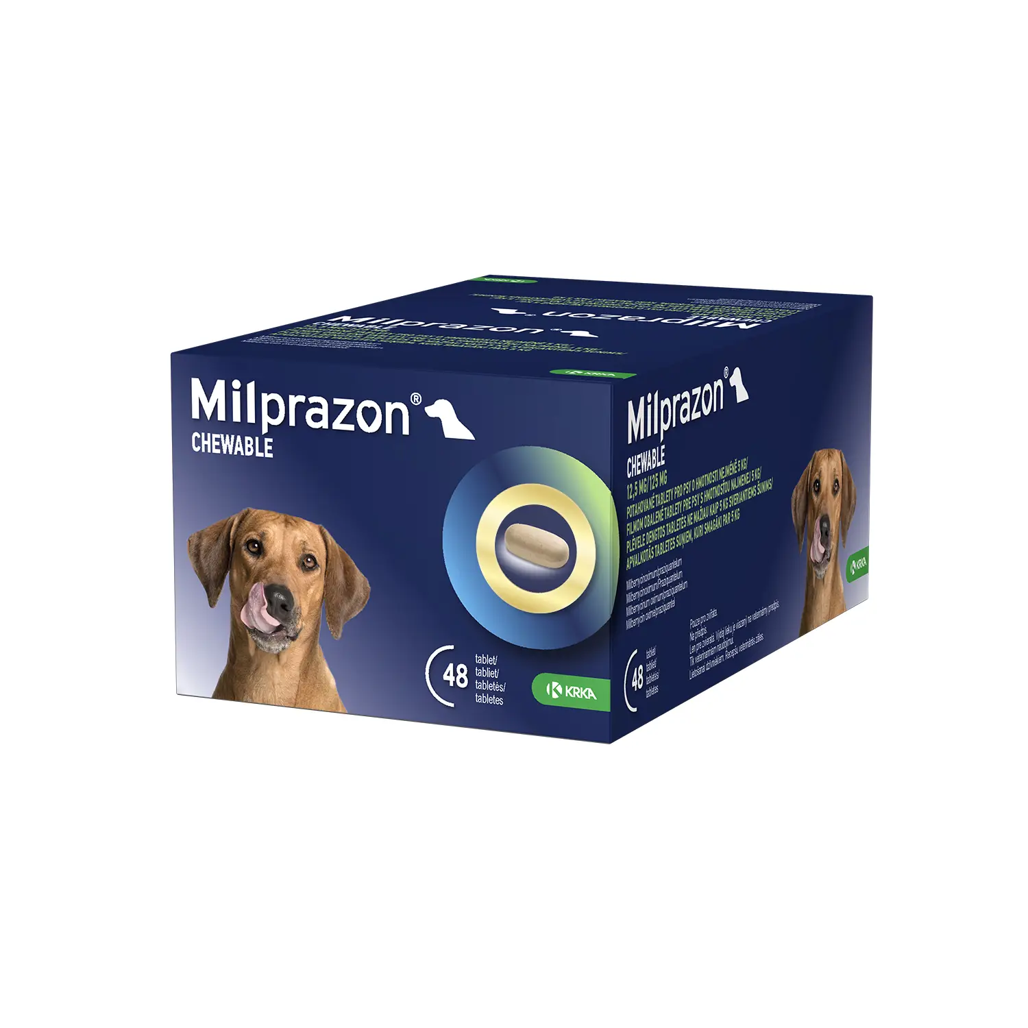 Milprazon Chewable 12,5 mg/125 mg tabletės nuo kirminų, 5-25kg šunims