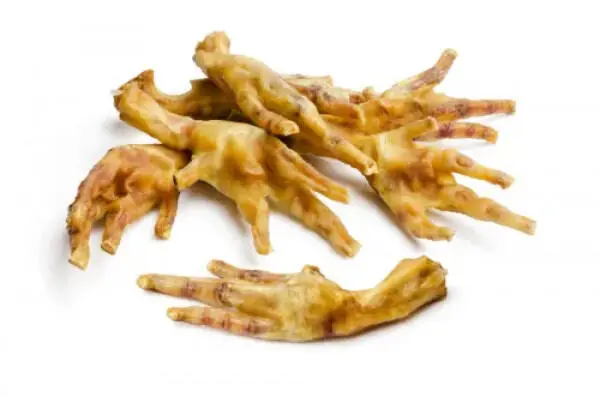 Skanėstas šunims, džiovintos, tamsios vištos kojos , 100g